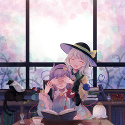 This is a pixiv picture whose title is 「後ろにいるの だ～れだ」.
