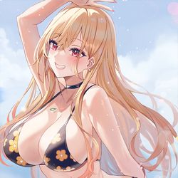 This is a pixiv picture whose title is 喜多川海夢.