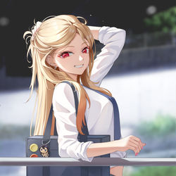 This is a pixiv picture whose title is 喜多川海夢.
