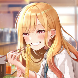 This is a pixiv picture whose title is 海夢ちゃんとラーメン.