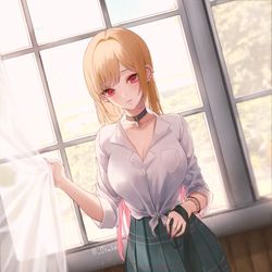 This is a pixiv picture whose title is 喜多川海夢.