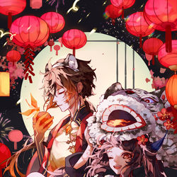 This is a pixiv picture whose title is Happy Lunar New Year! 🍊.