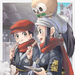 This is a pixiv picture whose title is 食べ歩き.