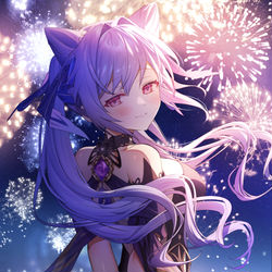 This is a pixiv picture whose title is 海灯祭刻晴ちゃん.