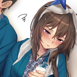 This is a pixiv picture whose title is この後同じ布団で寝るのかしら.