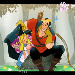 This is a pixiv picture whose title is ふしぎの国のアリス＋ガストン.