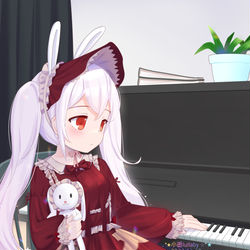 This is a pixiv picture whose title is 穿小裙子的拉菲.