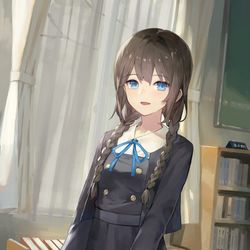 This is a pixiv picture whose title is 📚.