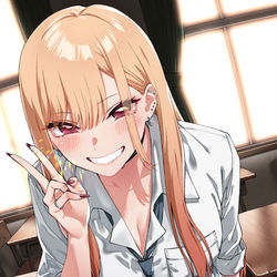 This is a pixiv picture whose title is 喜多川海夢.