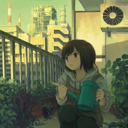 This is a pixiv picture whose title is green.