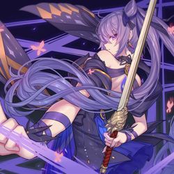 This is a pixiv picture whose title is 刻晴—霓裾翩跹.