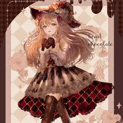 This is a pixiv picture whose title is バレンタインチョコレート魔女(全身版).
