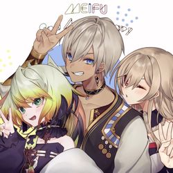 This is a pixiv picture whose title is 2nd Anniversary！.
