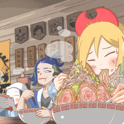 This is a pixiv picture whose title is ナカヨシマシマシヒスイラーメン.