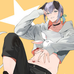 This is a pixiv picture whose title is 男体化♂.