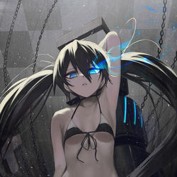 This is a pixiv picture whose title is 79日目、ブラック★ロックシューター.