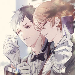 This is a pixiv picture whose title is ダブスリ〜.