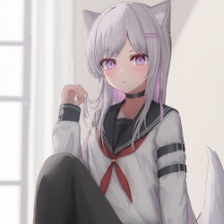 This is a pixiv picture whose title is 🐈.
