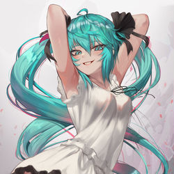 This is a pixiv picture whose title is 80日目、ミクゼロツーダンス.