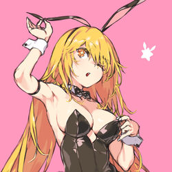 This is a pixiv picture whose title is 黒い三連バニー.