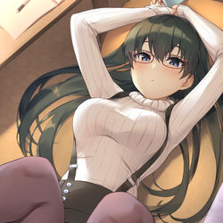 This is a pixiv picture whose title is したいことを目で訴えてくる系彼女.