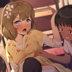 This is a pixiv picture whose title is 現代の小学生のいたずら.