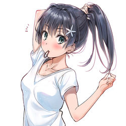 This is a pixiv picture whose title is 髪結び佐天さん.