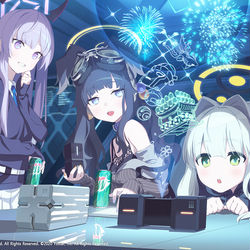This is a pixiv picture whose title is ブルーアーカイブ１周年記念 画集掲載イラスト.