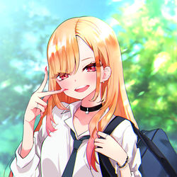 This is a pixiv picture whose title is 喜多川海夢  /  Marin Kitagawa.