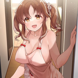 This is a pixiv picture whose title is 【246】「ハンコ探しますね！中に入って待ちますか？」.