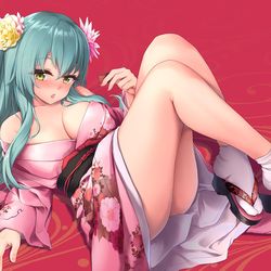 This is a pixiv picture whose title is 着物鈴谷6.