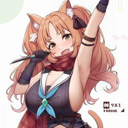 This is a pixiv picture whose title is 『冒険少女ギルド』リズミちゃん.