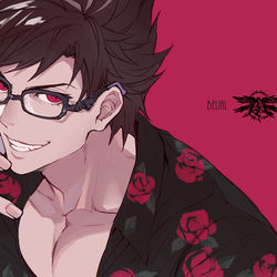 This is a pixiv picture whose title is 👓😈.