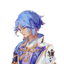 This is a pixiv picture whose title is Kamisato Ayato 🌊.