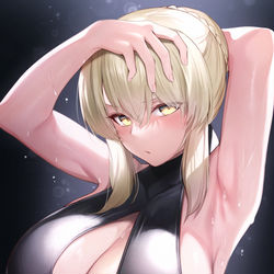This is a pixiv picture whose title is ハイレグ水着むちむちオルタさん.
