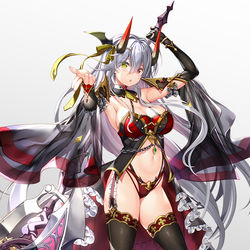 This is a pixiv picture whose title is 「邪欲の令嬢 イシュタルテ」.