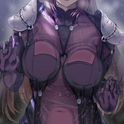 This is a pixiv picture whose title is スカサハさんガラス越し.