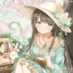 This is a pixiv picture whose title is ピクニック🍰🐇.