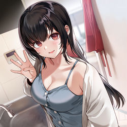 This is a pixiv picture whose title is 「お砂糖何杯いれる？」.