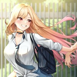 This is a pixiv picture whose title is 喜多川海夢.