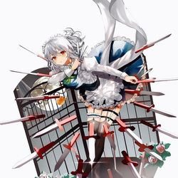 This is a pixiv picture whose title is 十六夜咲夜.