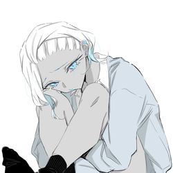 This is a pixiv picture whose title is ちょっとブルーな安城さん.