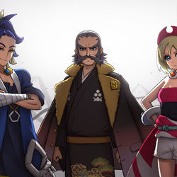 This is a pixiv picture whose title is 団長たち.