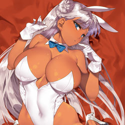 This is a pixiv picture whose title is 褐色バニー.