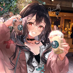 This is a pixiv picture whose title is 白飲みたい？.