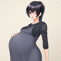 This is a pixiv picture whose title is 双子妊婦さんとその後.