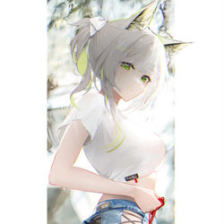 This is a pixiv picture whose title is 小奶猫--牵狗绳.