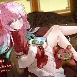 This is a pixiv picture whose title is 2022春节贺图.