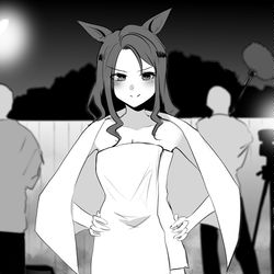 This is a pixiv picture whose title is 撮影後キングヘイロー.
