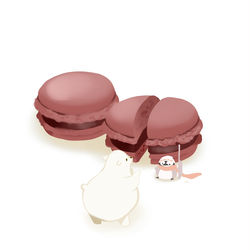 This is a pixiv picture whose title is チョコマカロン.